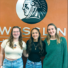 WHS Students of the Month (L-R): Isabel Christy, Chloe Wil- liams and Emma Rahm.